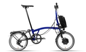 Brompton P-Line Electric Explore 12-speed - Typ H - 16 Zoll 300Wh 12K Faltrad - Bolt Blue Lacquer