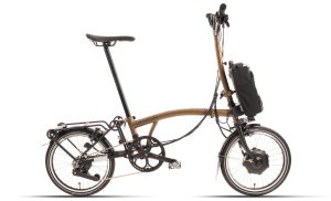 Brompton P-Line Electric Explore 12-speed - Typ H - 16 Zoll 300Wh 12K Faltrad - Bronze Sky