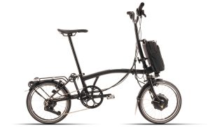 Brompton P-Line Electric Explore 12-speed - Typ H - 16 Zoll 300Wh 12K Faltrad - Midnight Black Metallic