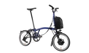 Brompton P-Line Electric Urban 4-speed - Typ H - 16 Zoll 300Wh 4K Faltrad - Bolt Blue Lacquer