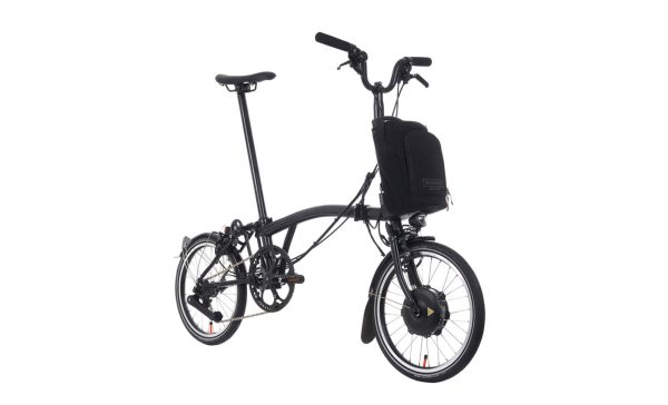 Brompton P-Line Electric Urban 4-speed - Typ H - 16 Zoll 300Wh 4K Faltrad - Midnight Black Metallic