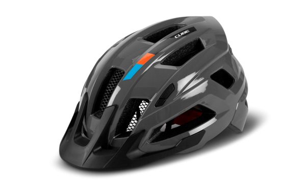 Cube Helm Steep - glossy grey'n'orange