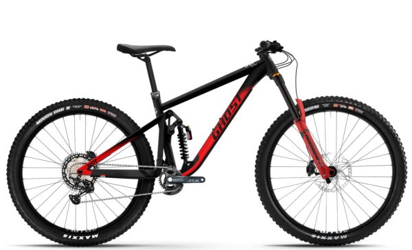 Ghost Riot EN Pro - 27.5 // 29 Zoll 12K Fully - black/marzocchi red - matt/glossy